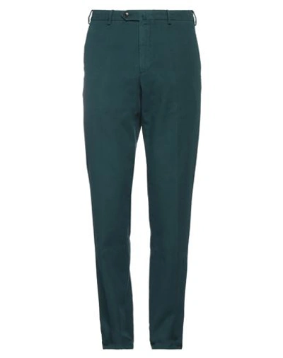 Cellar Door Man Pants Deep Teal Size 36 Cotton, Elastane In Green