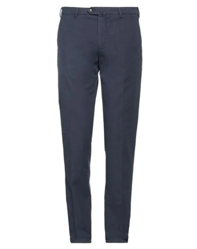 Cellar Door Man Pants Navy Size 36 Cotton, Elastane In Navy Blue