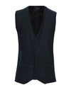 LARDINI LARDINI MAN CARDIGAN MIDNIGHT BLUE SIZE 40 COTTON, SILK, ELASTANE