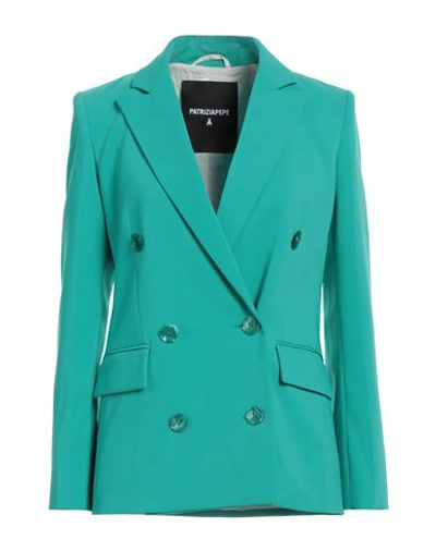 Patrizia Pepe Woman Blazer Emerald Green Size 4 Polyester, Elastane