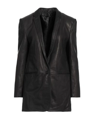 Blk Dnm Woman Blazer Black Size S Lambskin