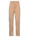 Vicolo Woman Pants Camel Size Xs Cotton, Elastane In Beige