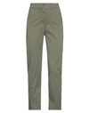 Vicolo Woman Pants Military Green Size Xs Cotton, Elastane In Green