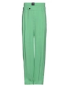 Msgm Man Pants Green Size 32 Viscose, Polyester In Green
