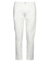 Boglioli Man Pants White Size 38 Cotton, Elastane In White
