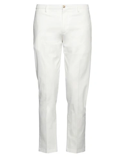 Boglioli Man Pants White Size 32 Cotton, Elastane