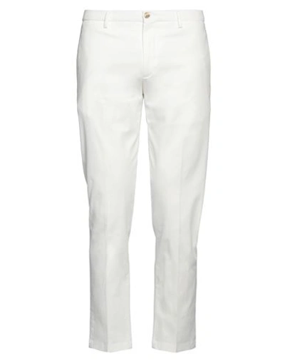 Boglioli Man Pants White Size 38 Cotton, Elastane