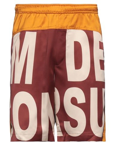 Dries Van Noten Man Shorts & Bermuda Shorts Rust Size 34 Viscose, Cotton In Red