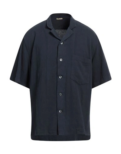 Barena Venezia Barena Man Shirt Navy Blue Size 38 Cotton In Grey