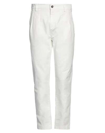 Sease Man Pants White Size 30 Cotton, Elastane
