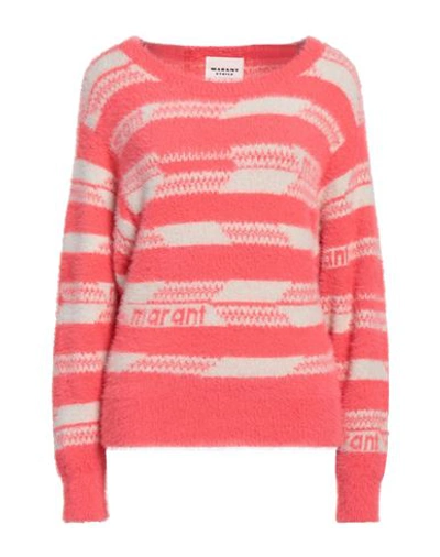 Isabel Marant Étoile Orson Logo-print Striped Jumper In Red