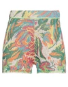 Roberto Collina Woman Shorts & Bermuda Shorts Green Size S Cotton, Nylon In Green