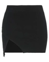 Laneus Woman Mini Skirt Black Size 6 Cotton, Lycra