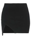 Laneus Woman Mini Skirt Black Size 4 Cotton, Lycra