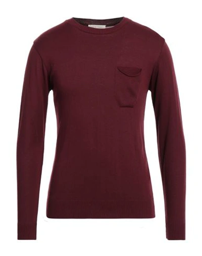 Filippo De Laurentiis Man Sweater Burgundy Size L Cotton, Acrylic In Red