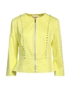 Clips More Woman Jacket Yellow Size 8 Cotton, Elastane