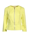 Clips More Woman Jacket Yellow Size 8 Cotton, Elastane In Yellow