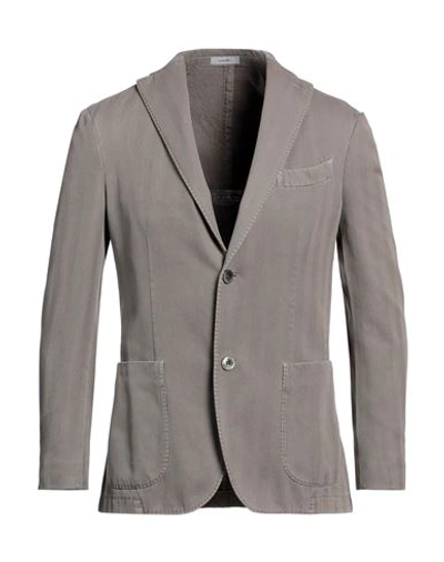 Boglioli Man Blazer Grey Size 36 Cotton, Silk