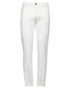 Panama Man Pants White Size 34 Cotton, Elastane