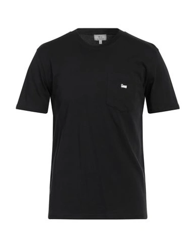 Woolrich Man T-shirt Black Size S Cotton