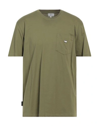 Woolrich Man T-shirt Military Green Size Xl Cotton