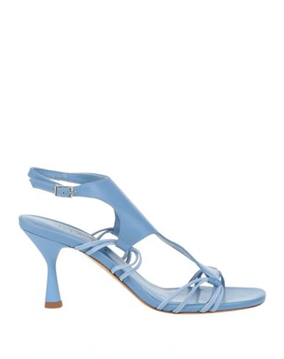 Tiffi Woman Sandals Pastel Blue Size 10 Leather
