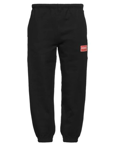 Kenzo Man Pants Black Size L Cotton, Elastane