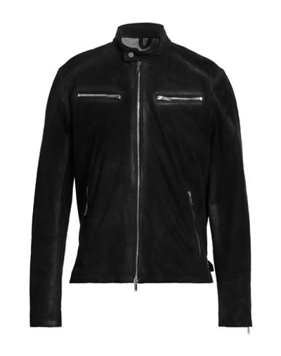 Volfagli Firenze Man Jacket Black Size 42 Soft Leather