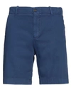 Boglioli Man Shorts & Bermuda Shorts Navy Blue Size 32 Cotton, Elastane