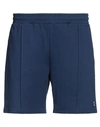 Fila Man Shorts & Bermuda Shorts Navy Blue Size Xl Cotton, Elastane
