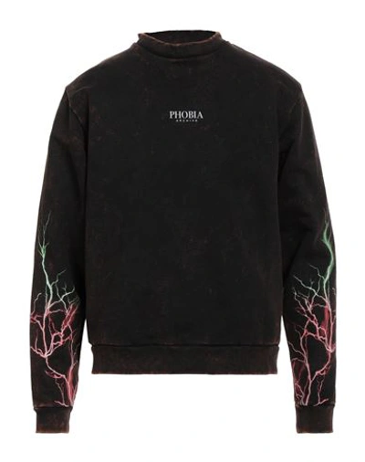 Phobia Archive Man Sweatshirt Dark Brown Size M Cotton