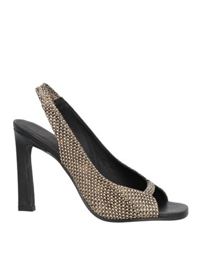 Daniele Ancarani Woman Sandals Black Size 11 Soft Leather