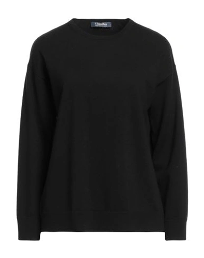 's Max Mara Woman Sweater Black Size L Virgin Wool, Polyamide, Elastane