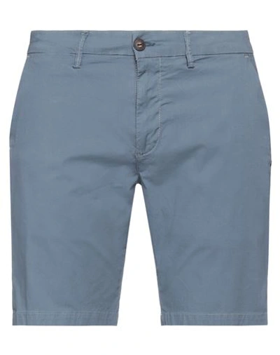 Impure Man Shorts & Bermuda Shorts Pastel Blue Size 34 Cotton, Elastane