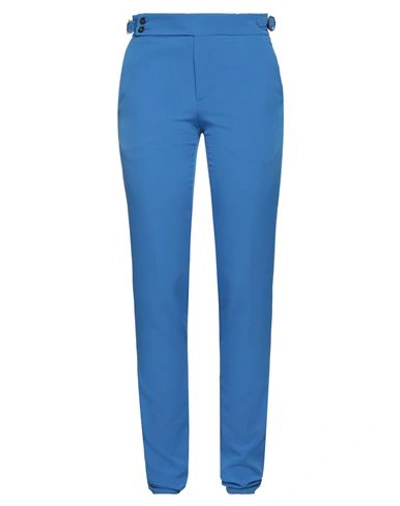 Sartoria Brizzi Woman Pants Azure Size 6 Polyester, Elastane In Blue