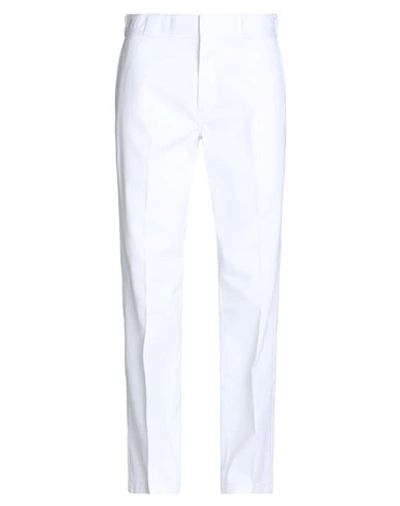Dickies Man Pants White Size 29w-30l Polyester, Cotton