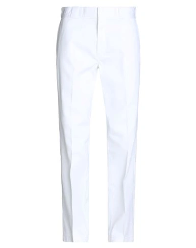 DICKIES DICKIES MAN PANTS WHITE SIZE 29W-30L POLYESTER, COTTON