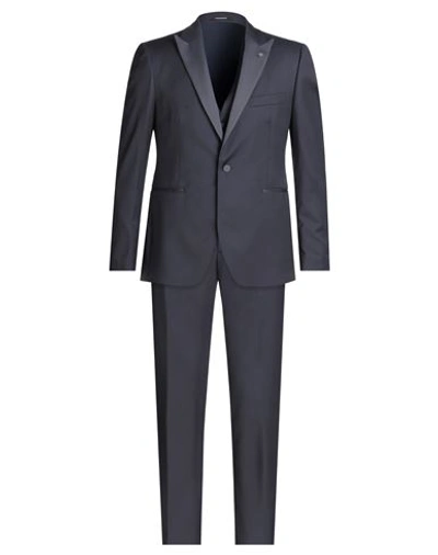 Tagliatore Man Suit Midnight Blue Size 40 Virgin Wool