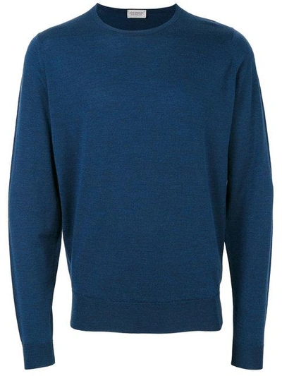 John Smedley Crew-neck Jumper In Blue