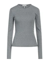 Rag & Bone Woman T-shirt Grey Size L Cotton, Polyester, Elastane In Grey