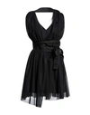 Pinko Woman Mini Dress Black Size 8 Polyamide, Polyester, Elastane