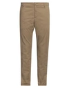 Dondup Man Pants Khaki Size 31 Cotton, Silk, Elastane In Beige