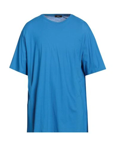 Herno Man T-shirt Blue Size 46 Cotton