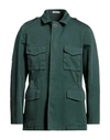 Boglioli Man Jacket Emerald Green Size 42 Cotton, Linen