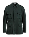 Boglioli Man Jacket Dark Green Size 42 Cotton, Linen