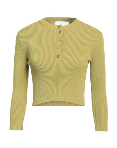 Erika Cavallini Woman Sweater Military Green Size M Viscose, Polyamide