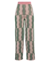 Même Road Woman Pants Green Size M Viscose, Lurex, Polyamide, Polyester In Green