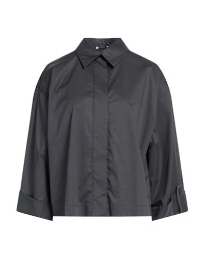 Peserico Woman Shirt Lead Size 6 Cotton, Elastane, Brass In Grey