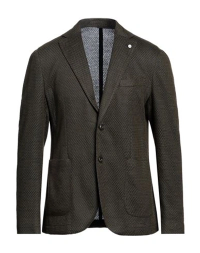 L.b.m 1911 L. B.m. 1911 Man Blazer Military Green Size 46 Linen, Polyester