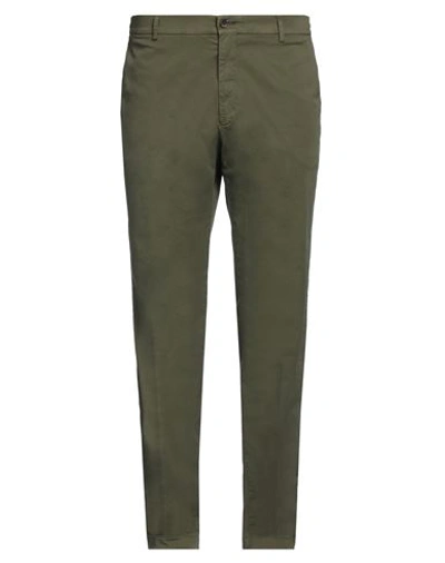 Berwich Man Pants Military Green Size 42 Cotton, Elastane